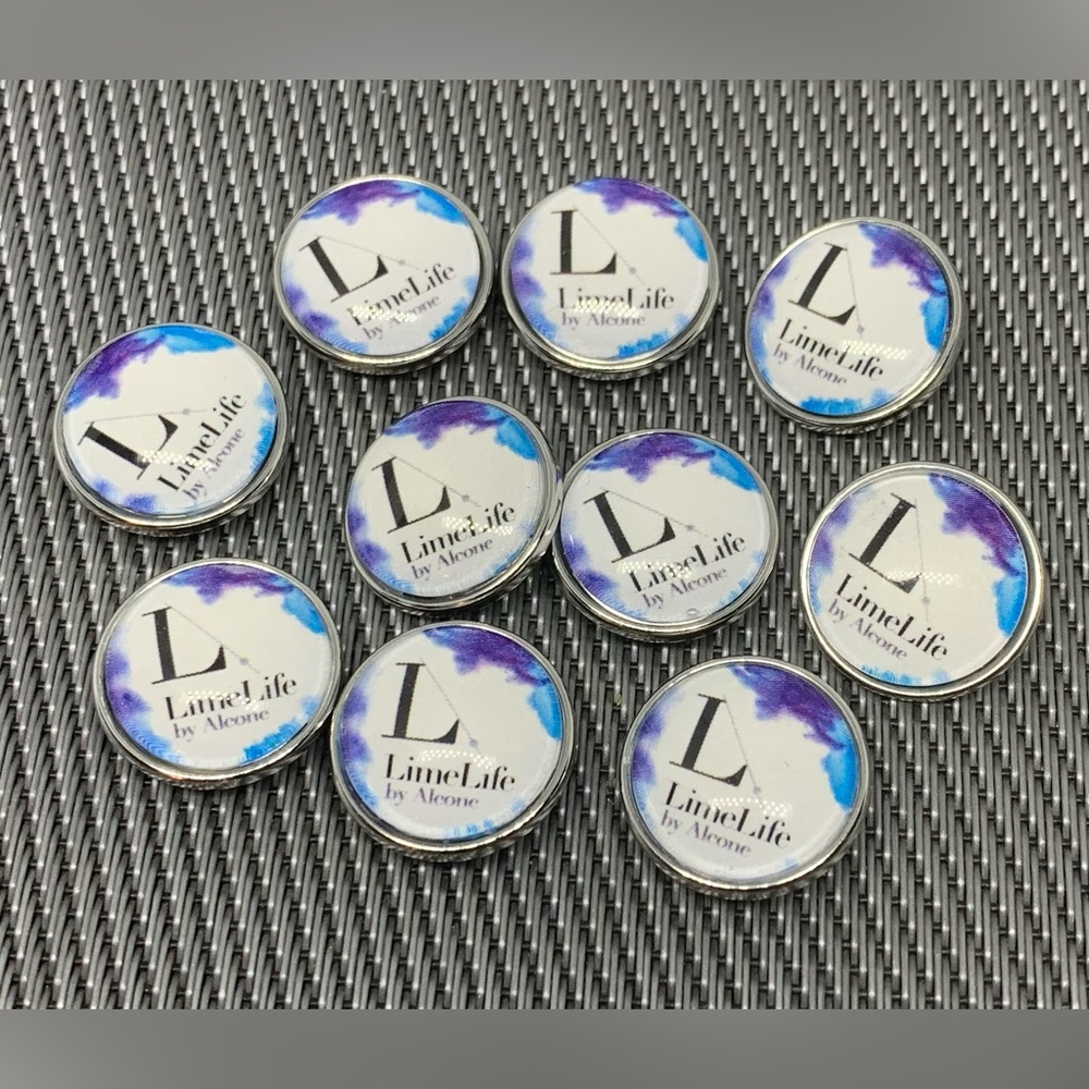 SALE - LimeLife by Alcone Snap Button Charms - Set of 10